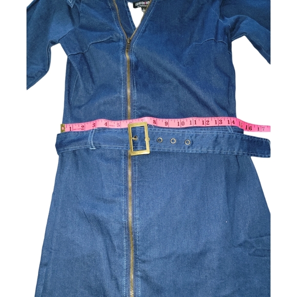 Fashion Nova Denim Dress - Picture 9 of 10